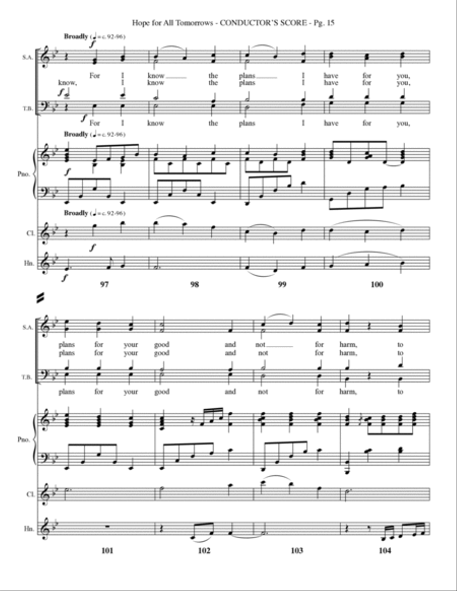 Hope for all Tomorrows Choir scores gallery preview page 17