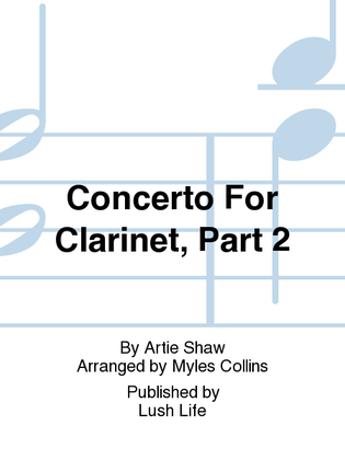 Book cover for Concerto For Clarinet, Part 2