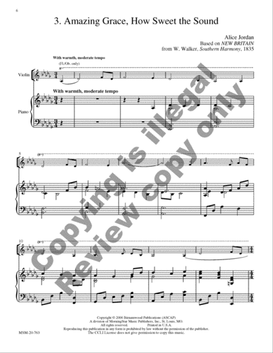 An American Suite for Violin and Piano Violin Solo scores gallery preview page 26