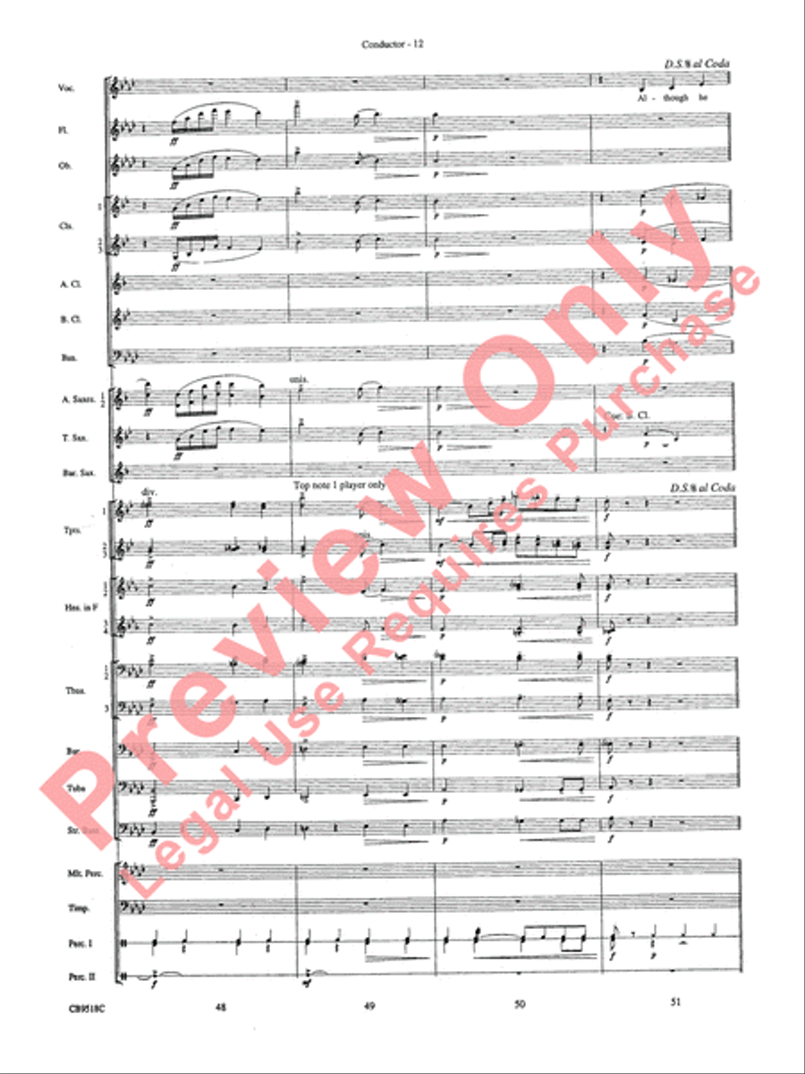 Someone to Watch Over Me Concert Band scores gallery preview page 14