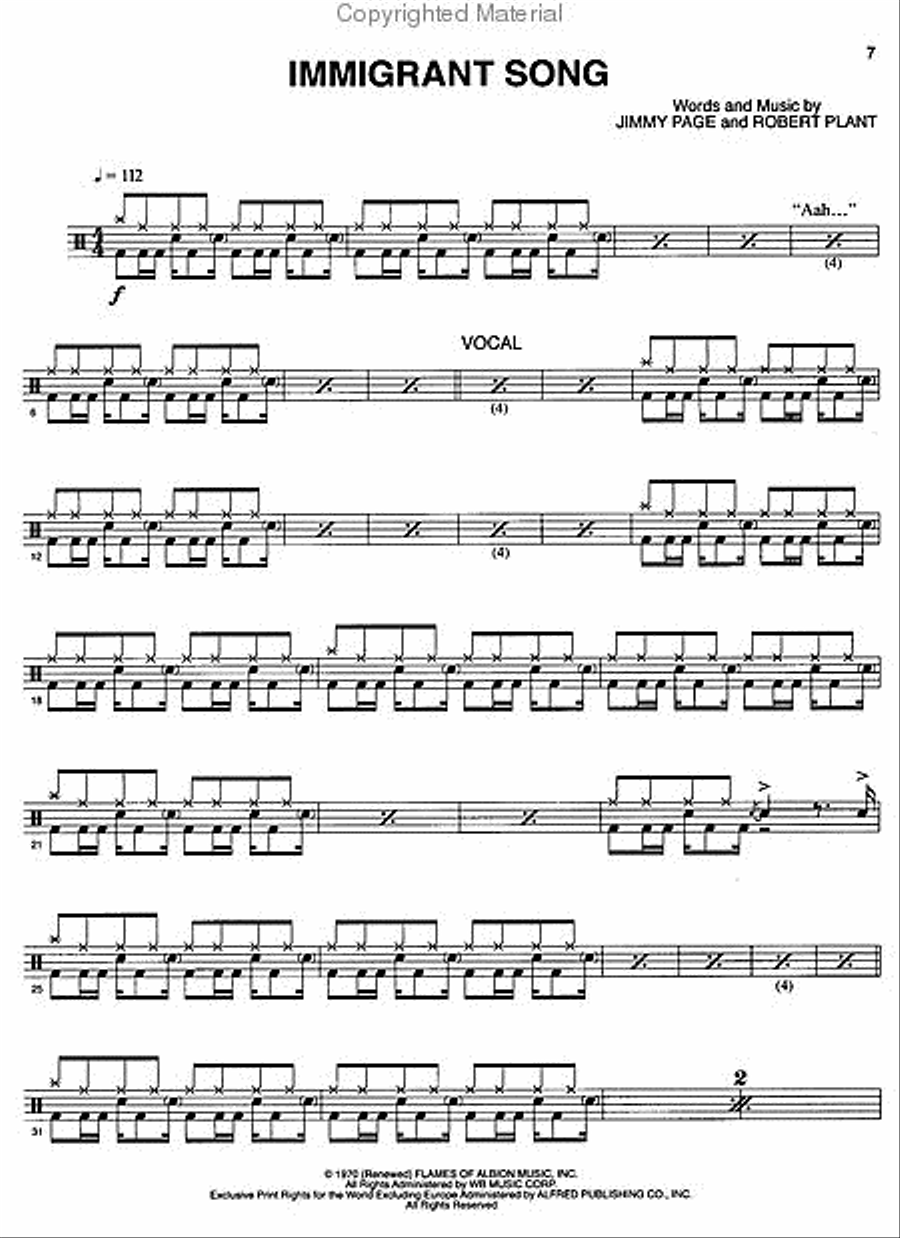 Led Zeppelin -- III Platinum Drums Drum Set scores gallery preview page 2