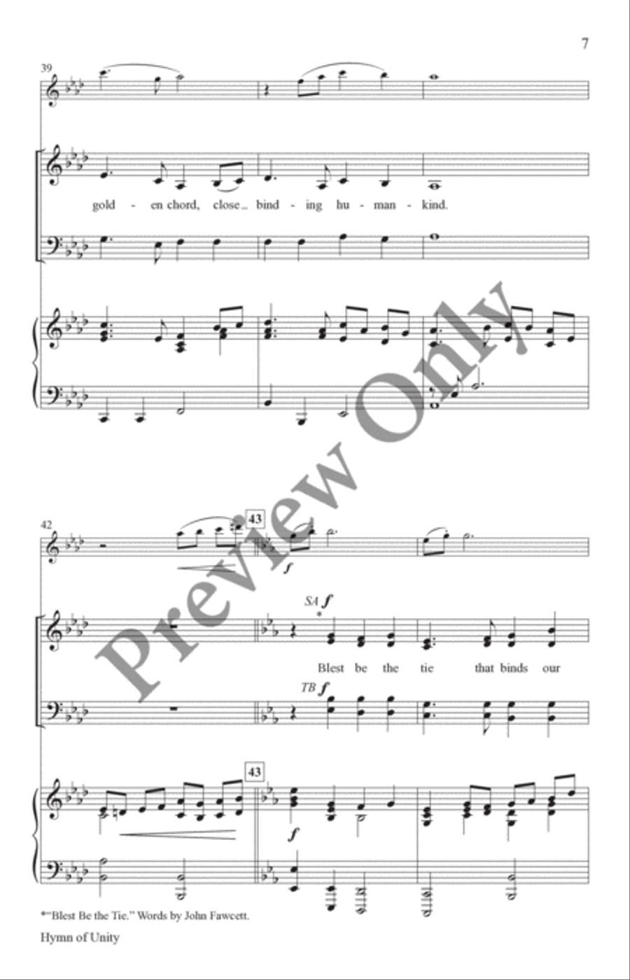 Hymn of Unity Hymn of Unity 4-Part scores gallery preview page 7