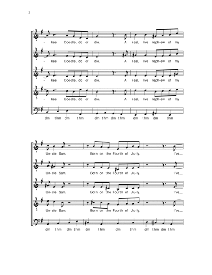 Yankee Doodle SSATB scores gallery preview page 2