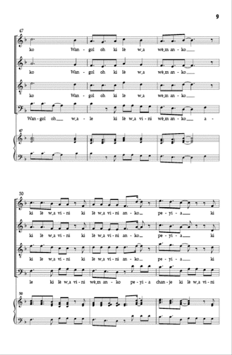 Wangol Wangol 4-Part scores gallery preview page 8