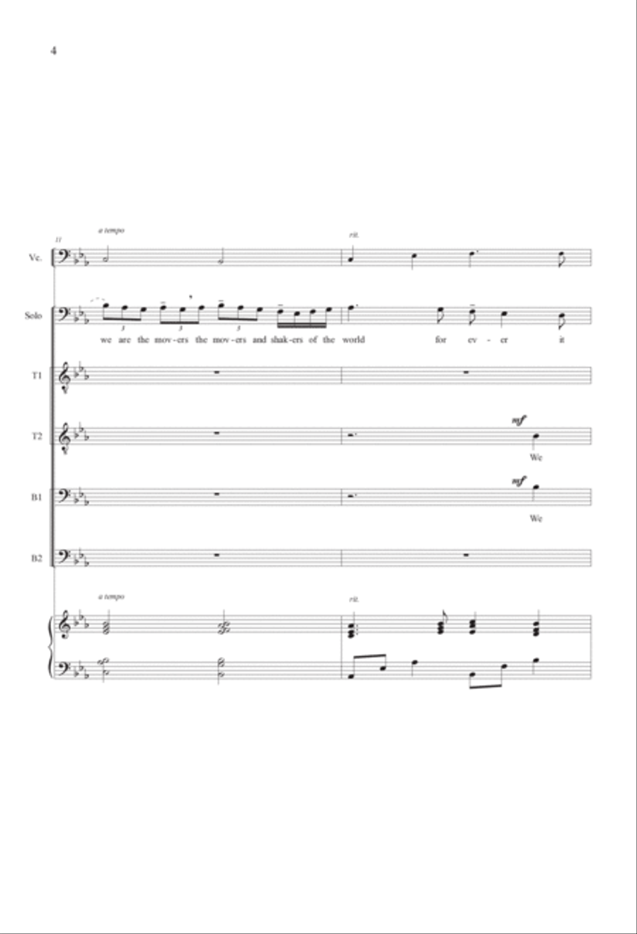 Music Makers, Dreamers of Dreams TTBB scores gallery preview page 4