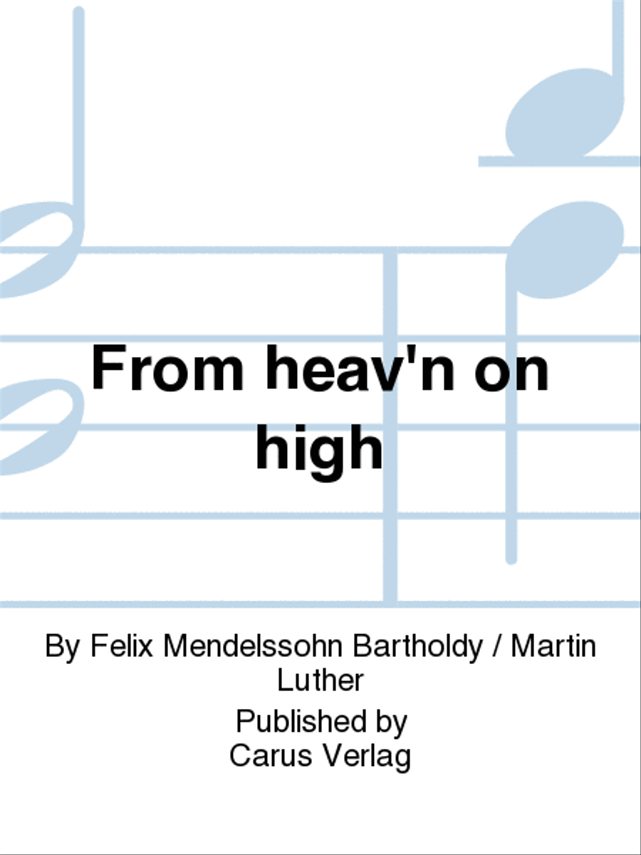 From heav'n on high (Vom Himmel hoch) Orchestra scores gallery preview page 1