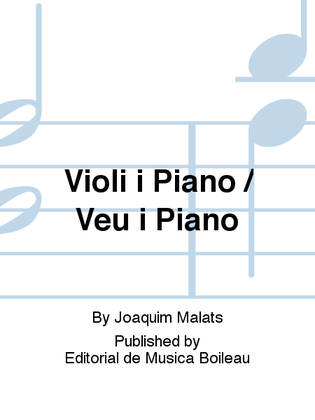 Book cover for Violi i Piano / Veu i Piano