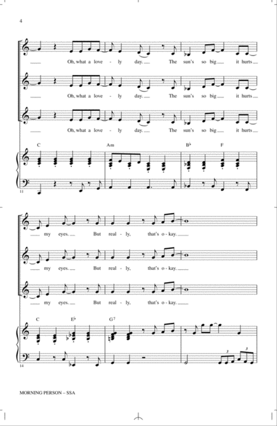 Morning Person SSA scores gallery preview page 2