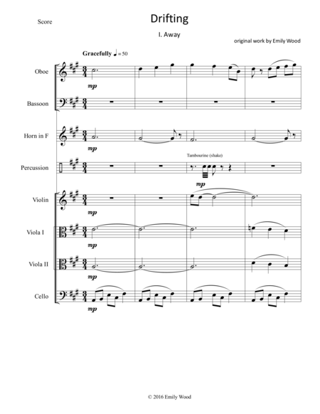 Drifting (in three movements, for chamber ensemble)