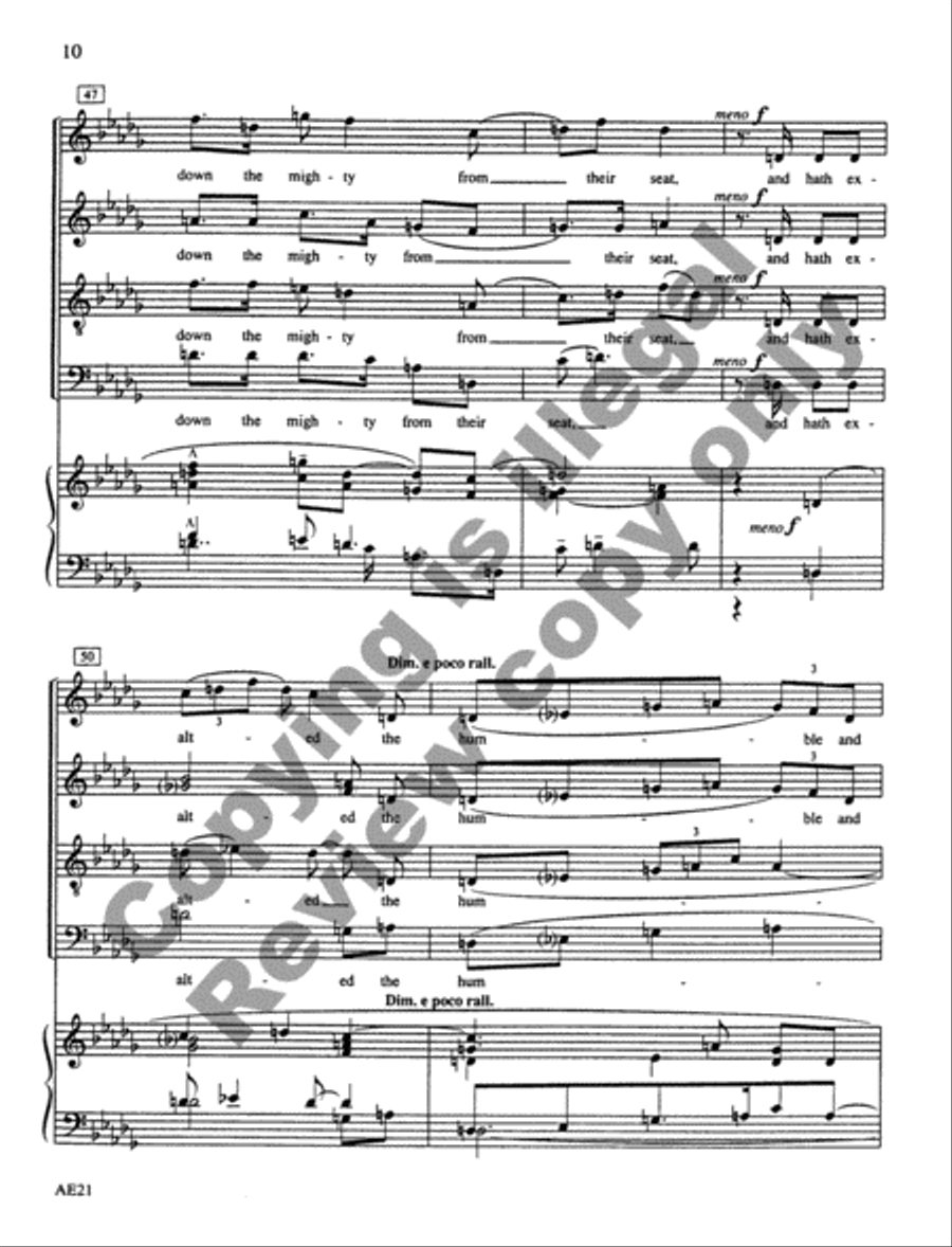 Magnificat & Nunc Dimittis (Dallas Canticles) 4-Part scores gallery preview page 10