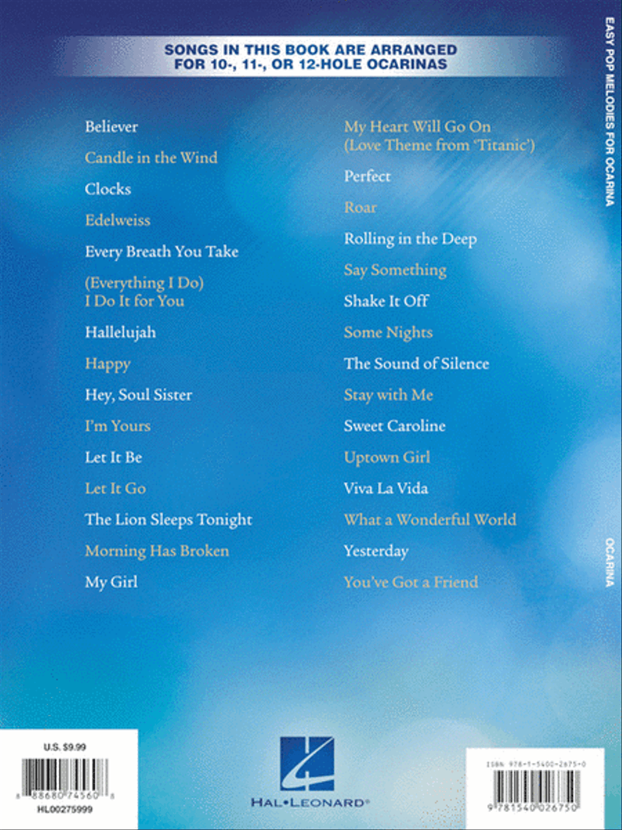 Easy Pop Melodies for Ocarina ocarina scores gallery preview page 5