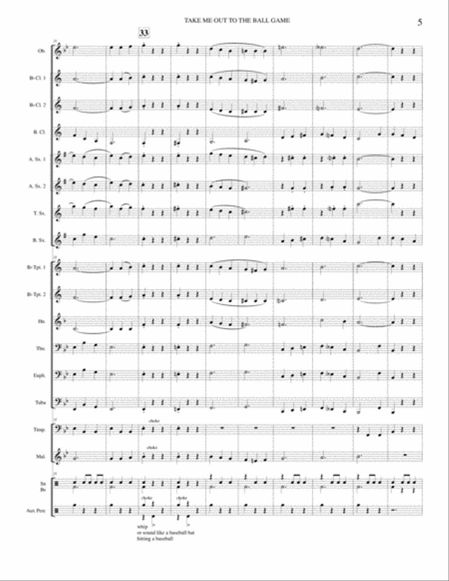 Take Me Out to the Ball Game Concert Band scores gallery preview page 6
