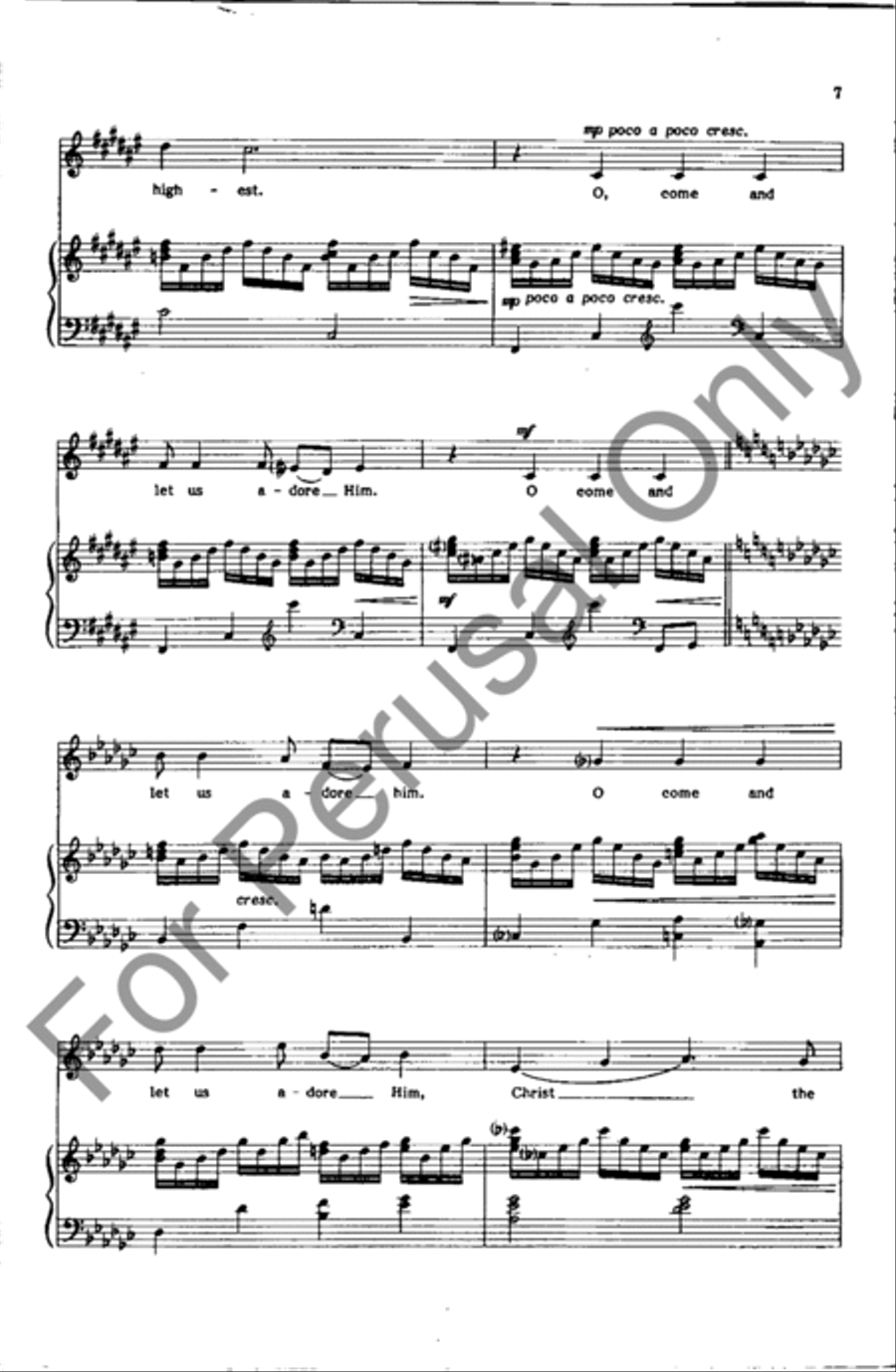 O Come (All) You Faithful 4-Part scores gallery preview page 7