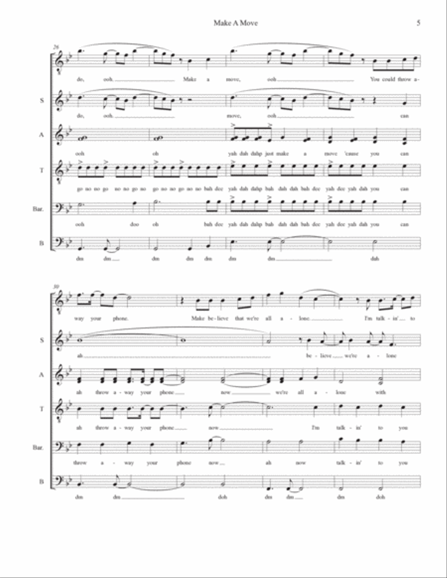 Make A Move 4-Part scores gallery preview page 5