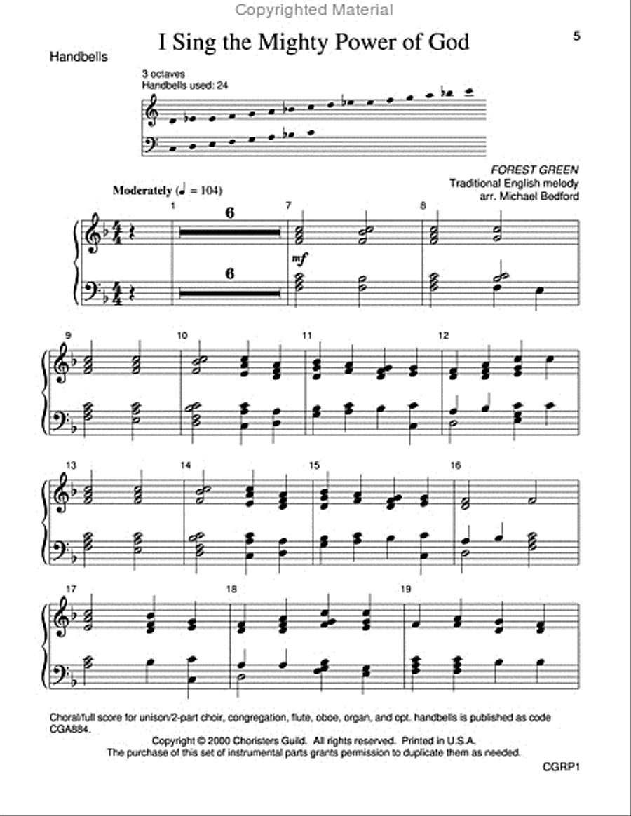 I Sing the Mighty Power of God Reproducible Instrumental Parts Flute scores gallery preview page 5