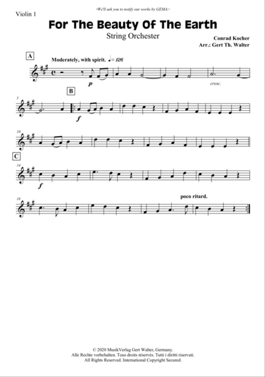 For The Beauty Of The Earth String Orchestra scores gallery preview page 3