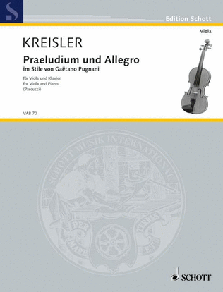 Book cover for Praeludium and Allegro