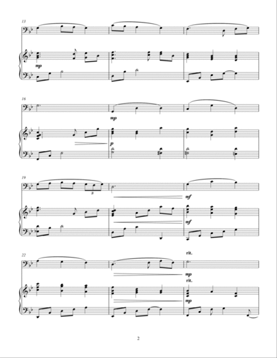 Korean Folk Song - Eommaya, Nunaya (Dear Mom, Dear Sister) Version 1 Bassoon scores gallery preview page 2