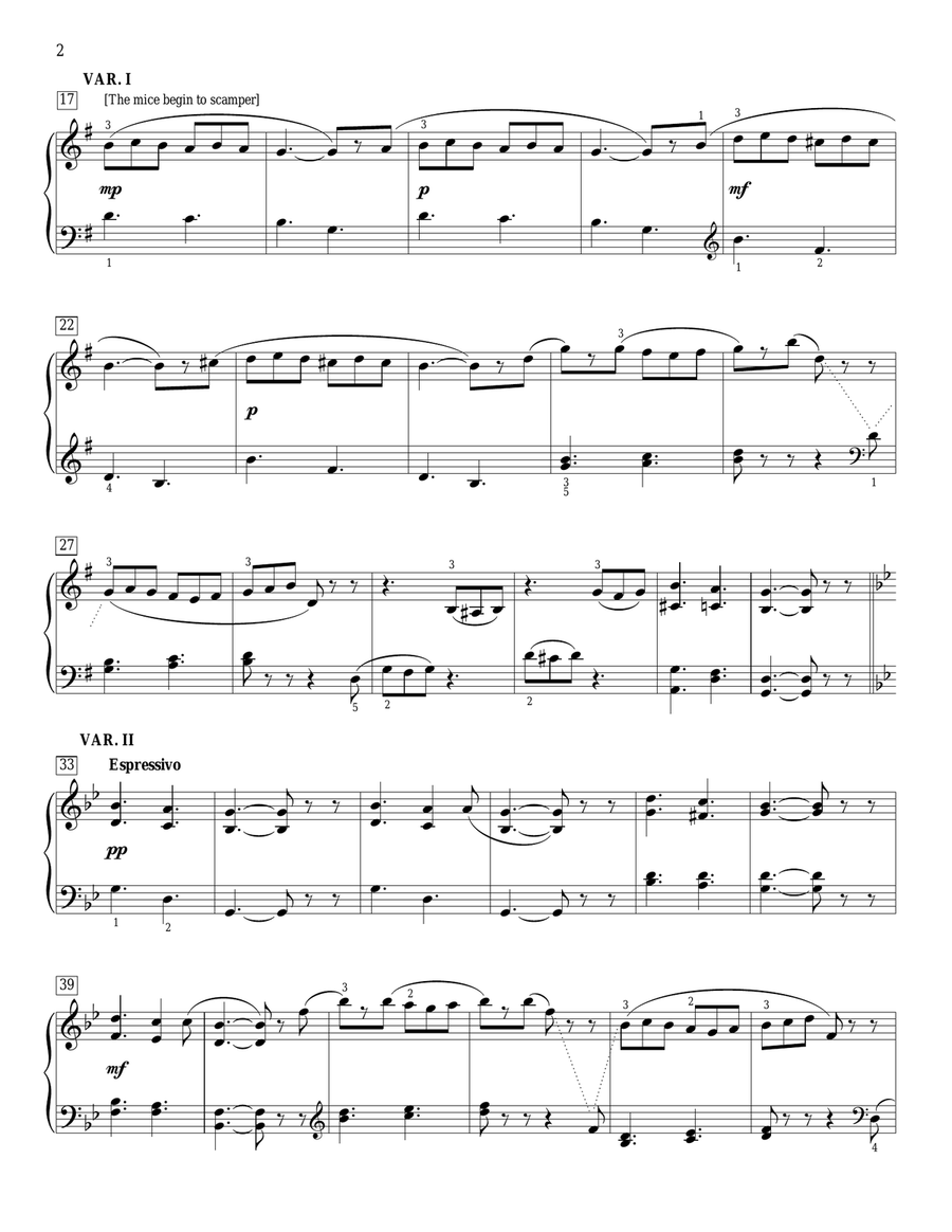 Variations On Three Blind Mice Piano Method scores gallery preview page 2