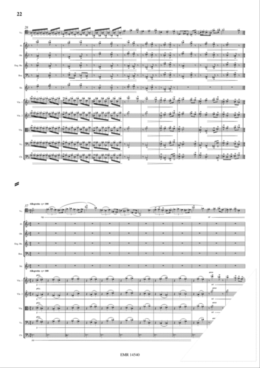 Cello Concerto Glints and Stars Chamber Orchestra scores gallery preview page 12