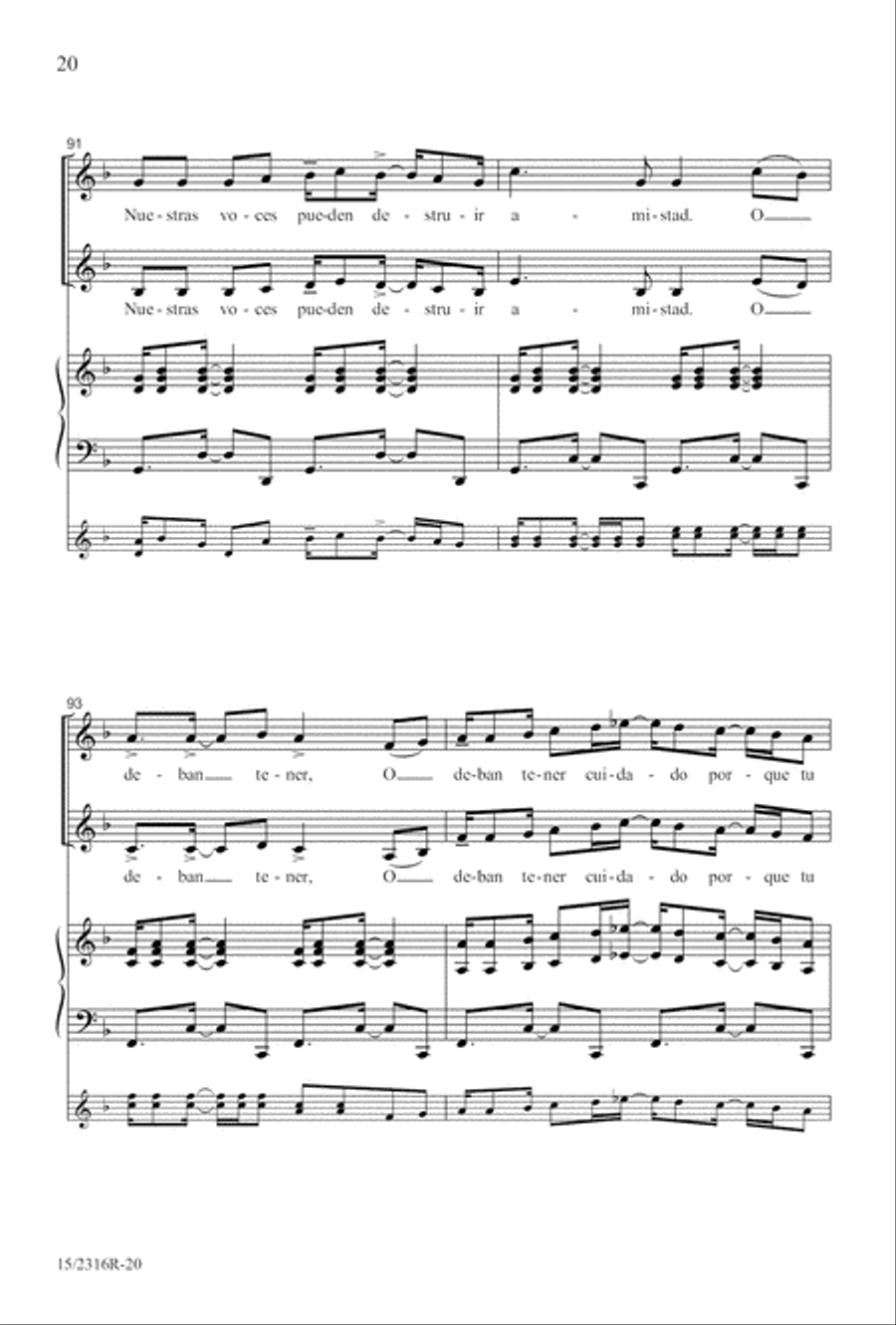 Nuestras Voces SSA scores gallery preview page 20
