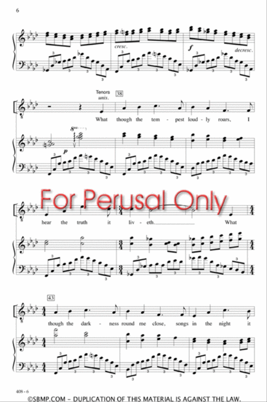 How Can I Keep from Singing - TTB/TBB Octavo TTB scores gallery preview page 5