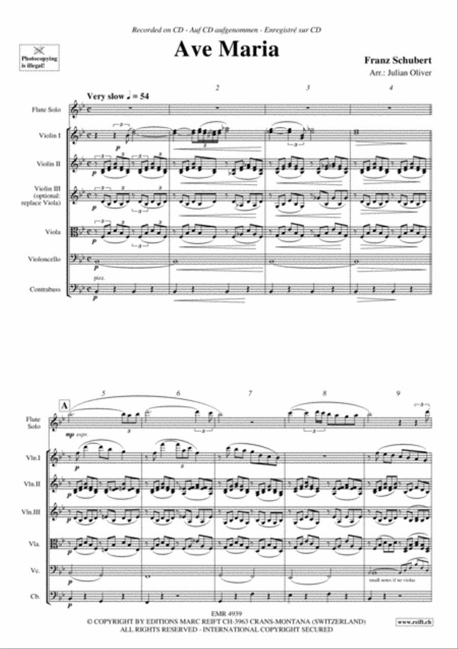Ave Maria String Orchestra scores gallery preview page 3