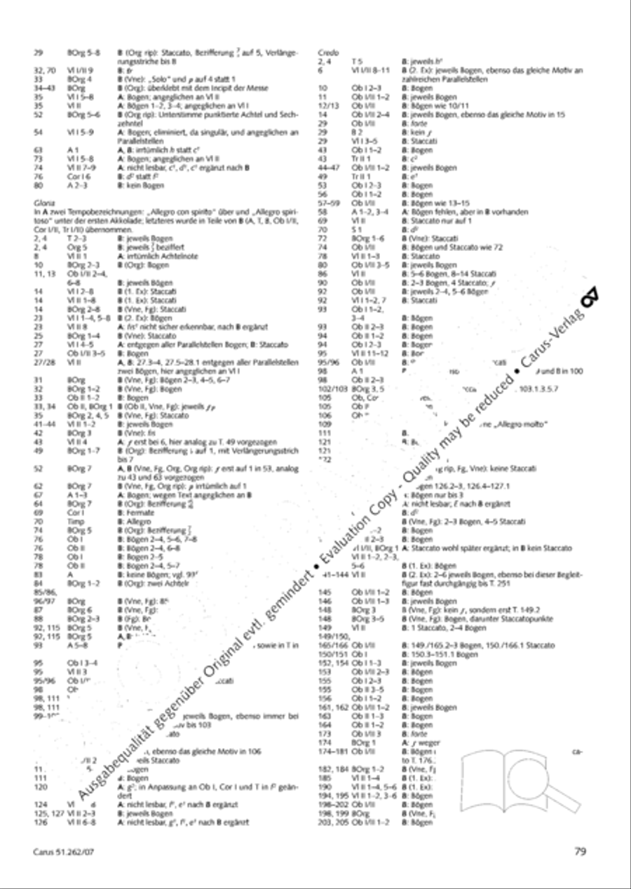 Missa longa in C major (Missa longa in C) 4-Part scores gallery preview page 80