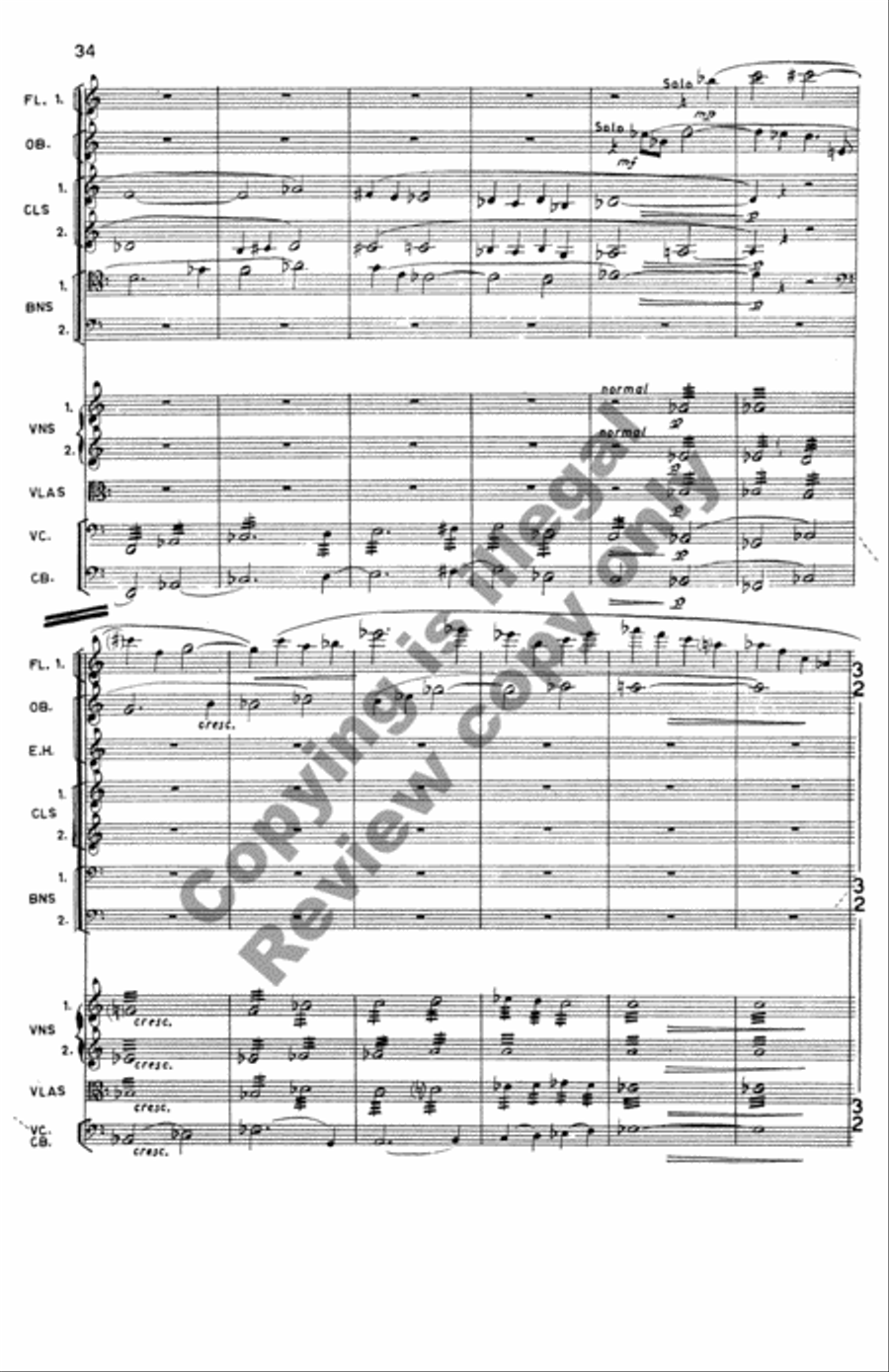 Symphony No. 3 Chamber Orchestra scores gallery preview page 21
