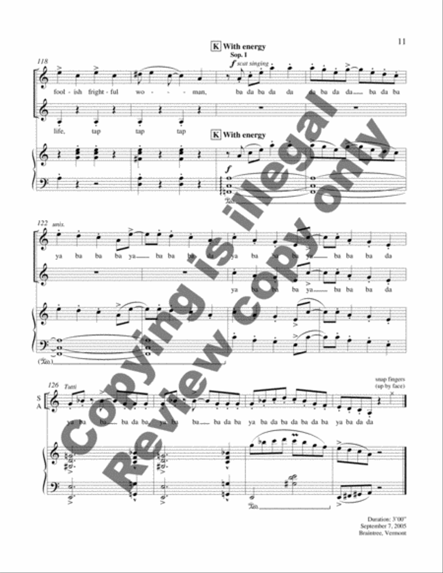 Dreams and Dances: 1. Bones Be Good! SSA scores gallery preview page 7