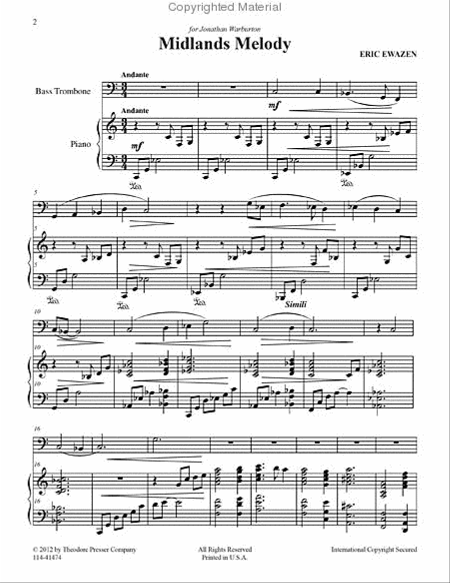 Midlands Melody Midlands Melody Chamber Music scores gallery preview page 2