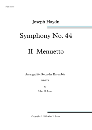 Symphony No. 44 - II Menuetto