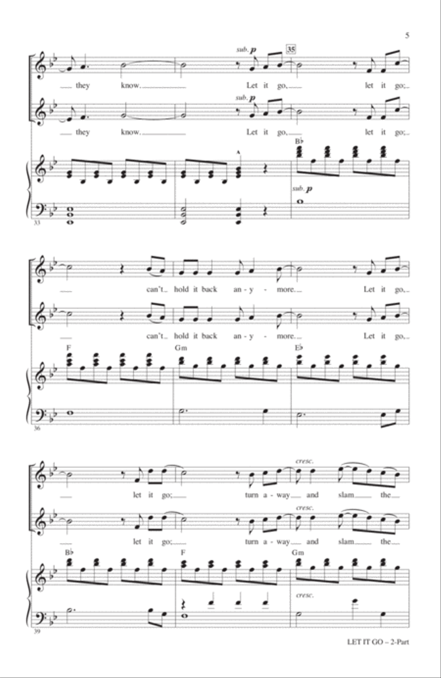 Let It Go 2-Part scores gallery preview page 4