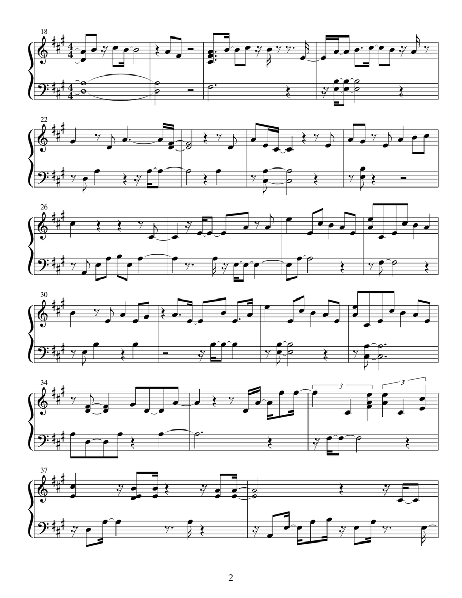 So Will I (100 Billion X) Piano Solo scores gallery preview page 2