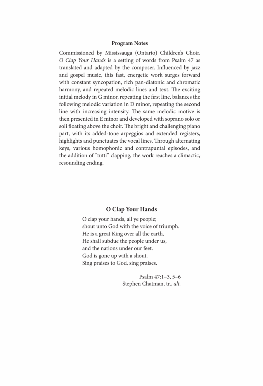 O Clap Your Hands 3-Part scores gallery preview page 1