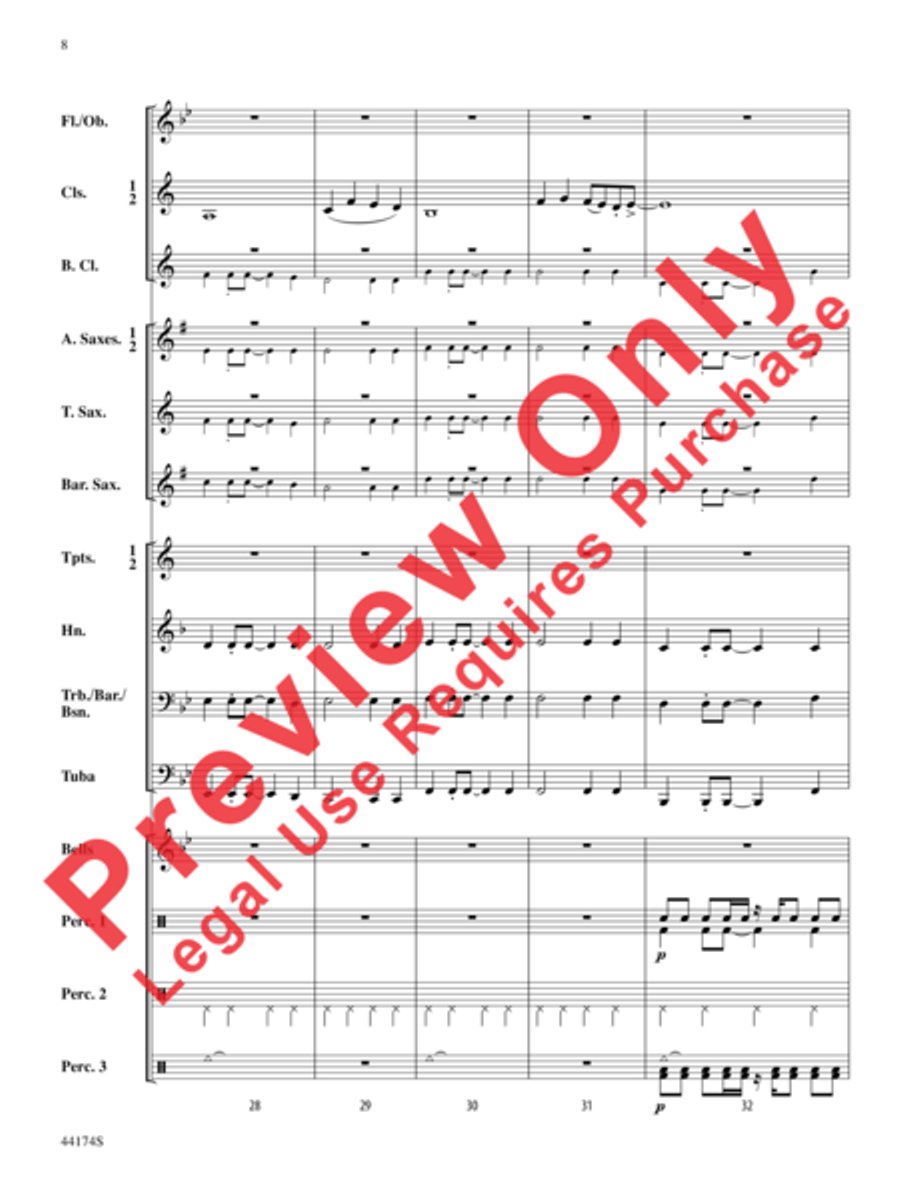 Rockin' Through the Snow Rockin' Through the Snow Concert Band scores gallery preview page 9