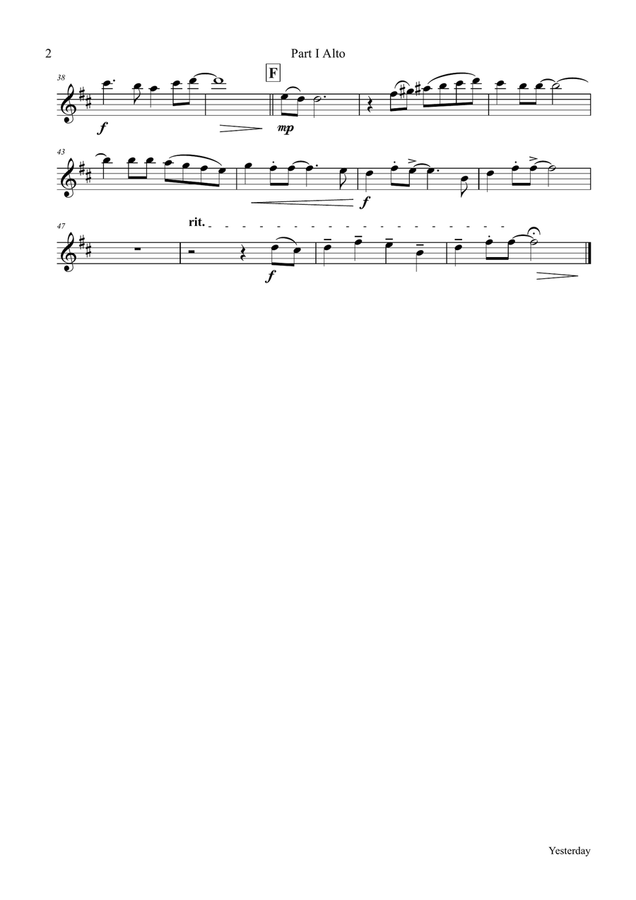 Yesterday Woodwind Trio scores gallery preview page 4