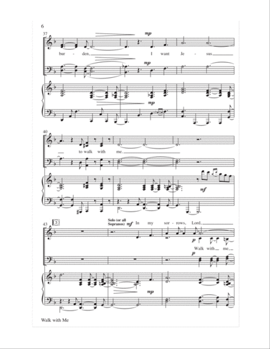 Walk with Me 4-Part scores gallery preview page 6