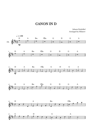 Book cover for Canon in D | Pachelbel | Oboe