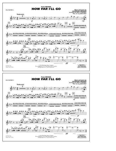 How Far I'll Go (from Moana) - Flute/Piccolo