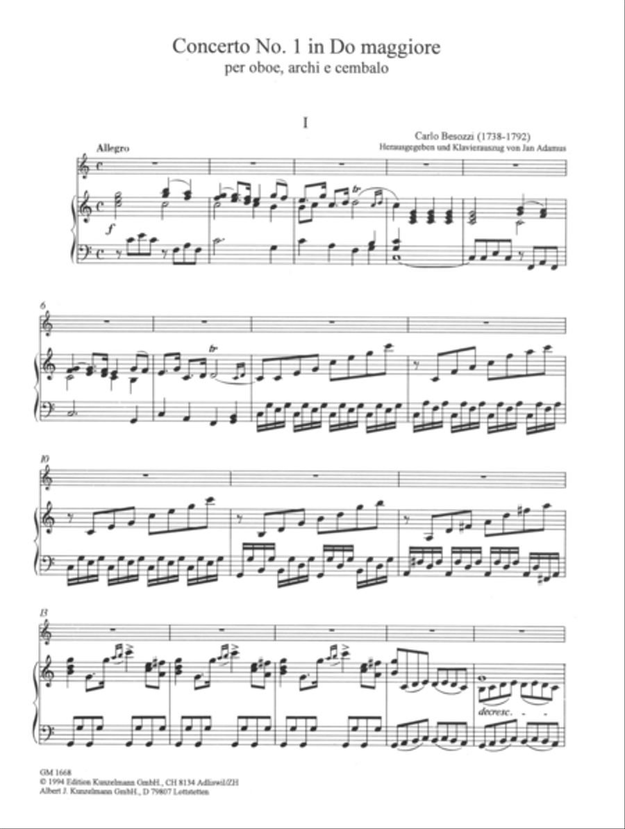 Concerto for oboe no. 1 Piano scores gallery preview page 2
