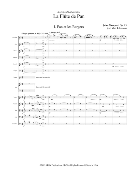 La Flute de Pan for Flute and Orchestra