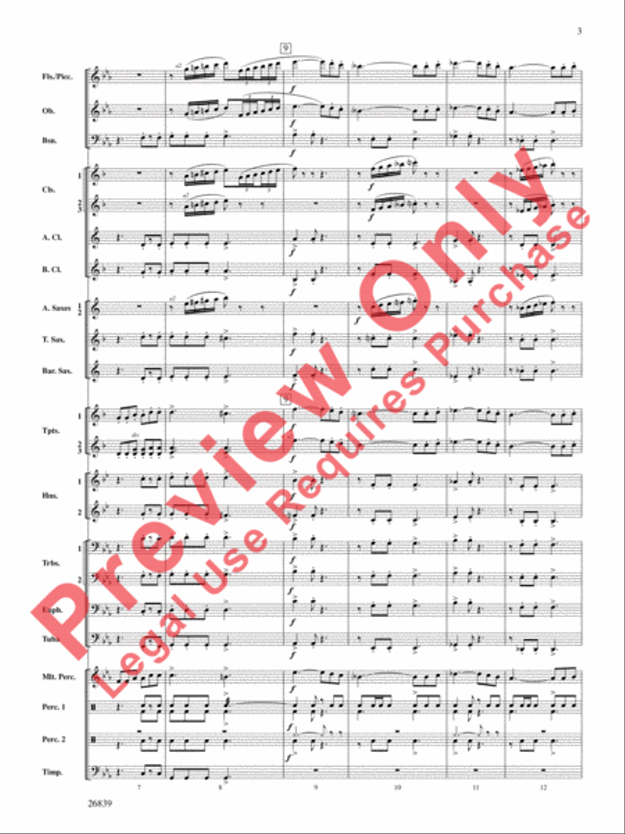 Flourish for Winds Concert Band scores gallery preview page 4