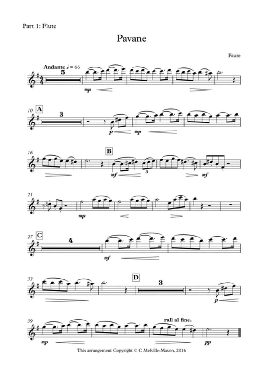 Pavane (2 flutes, oboe and clarinet/bassoon) image number null