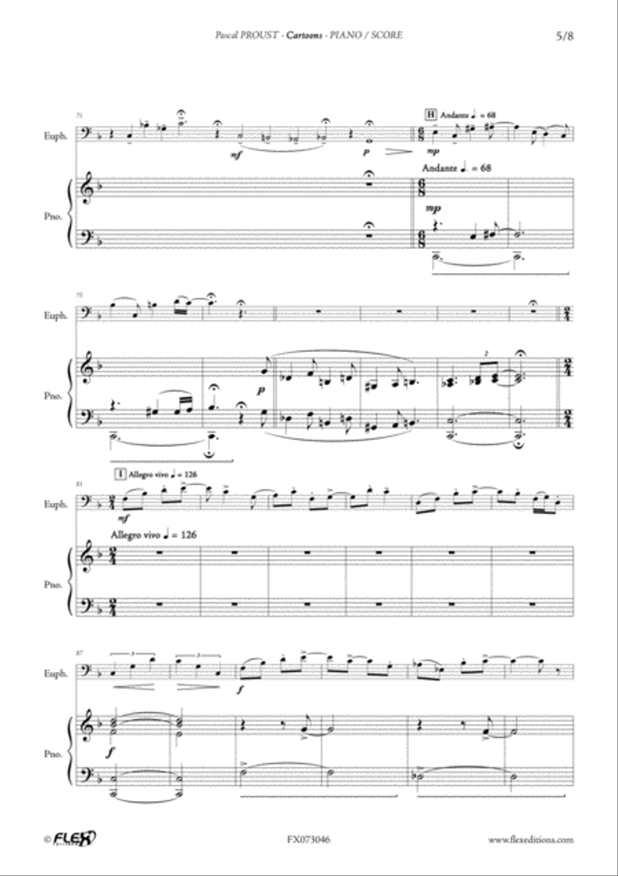 Cartoons Euphonium scores gallery preview page 5