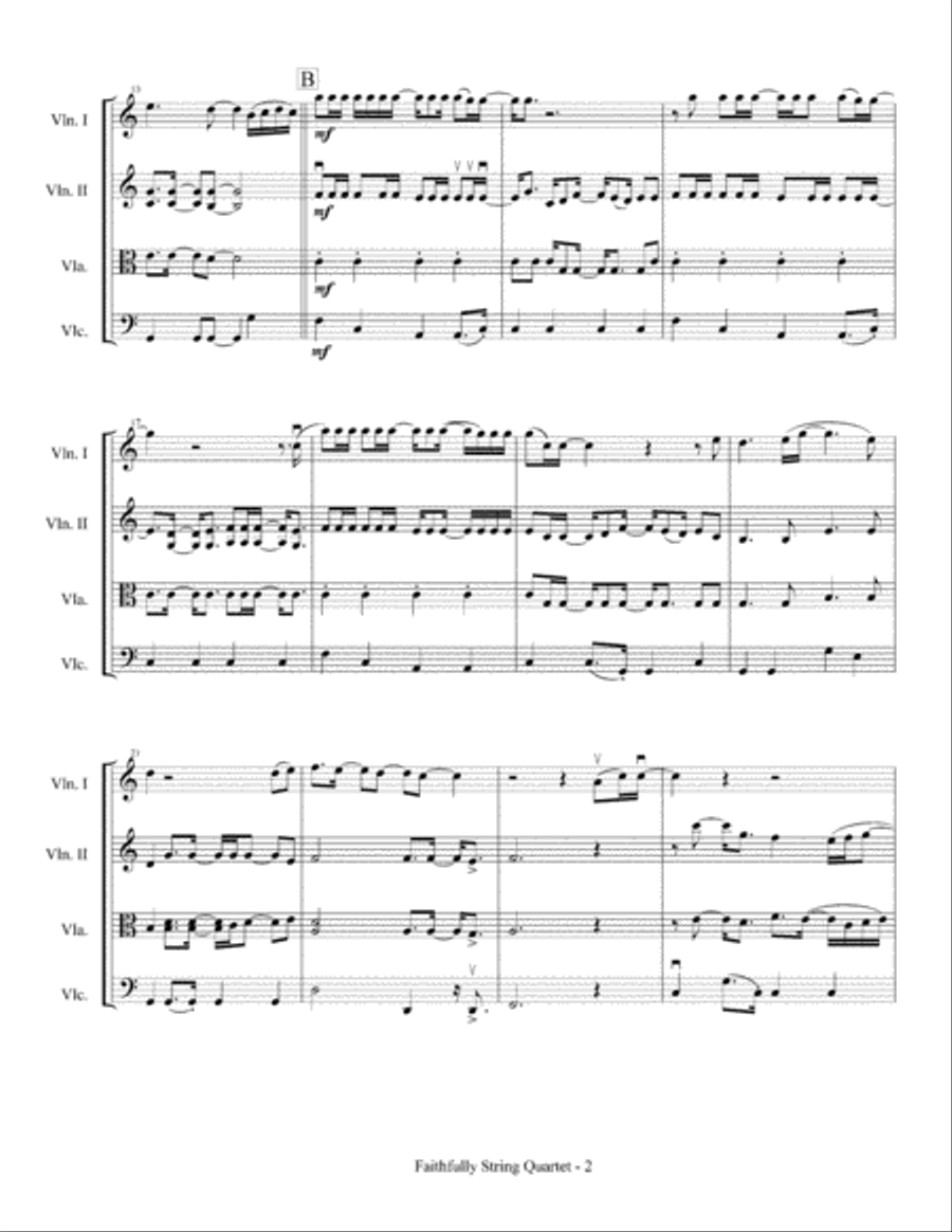 Faithfully String Quartet scores gallery preview page 3