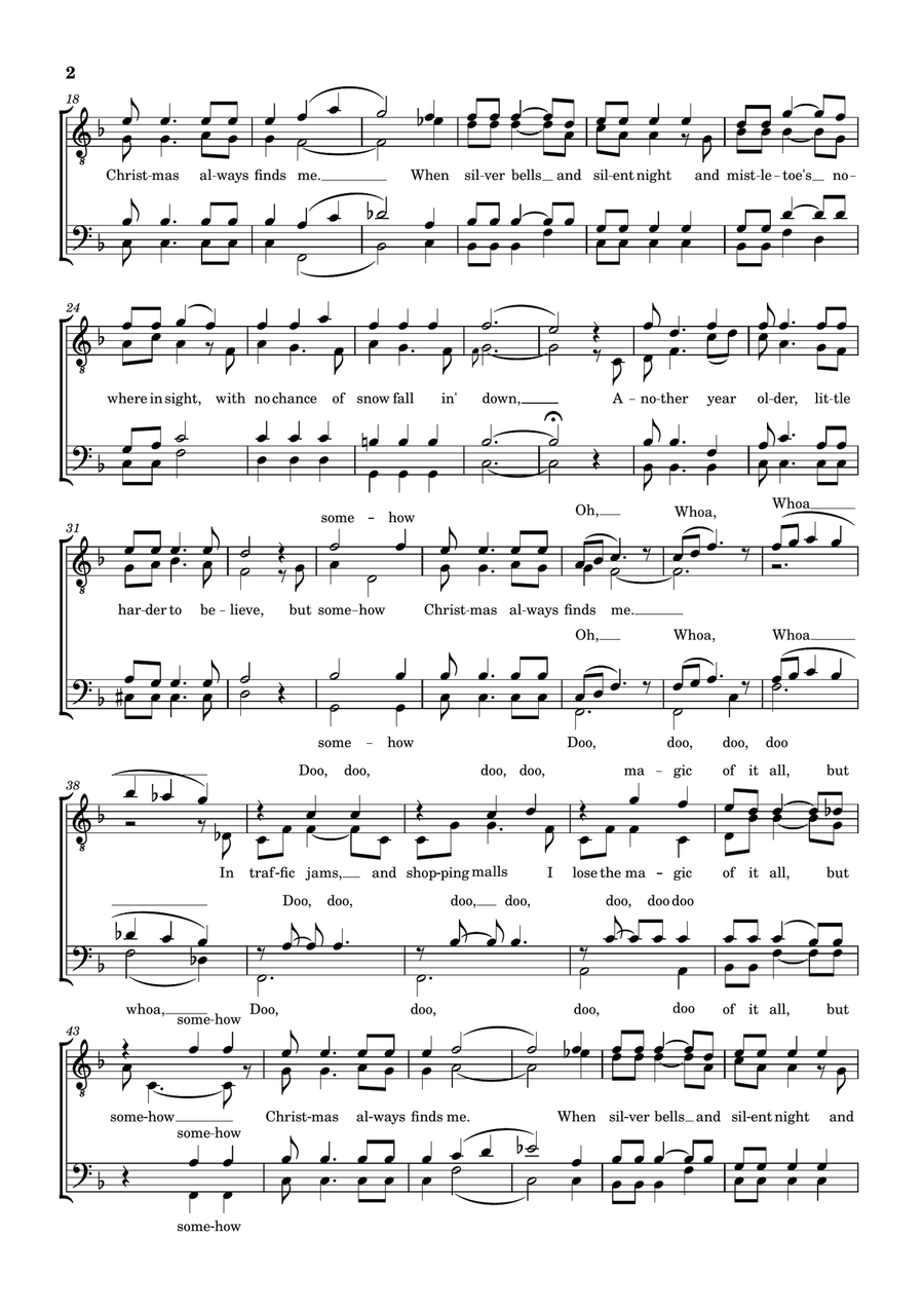 Christmas Always Finds Me TTBB scores gallery preview page 2