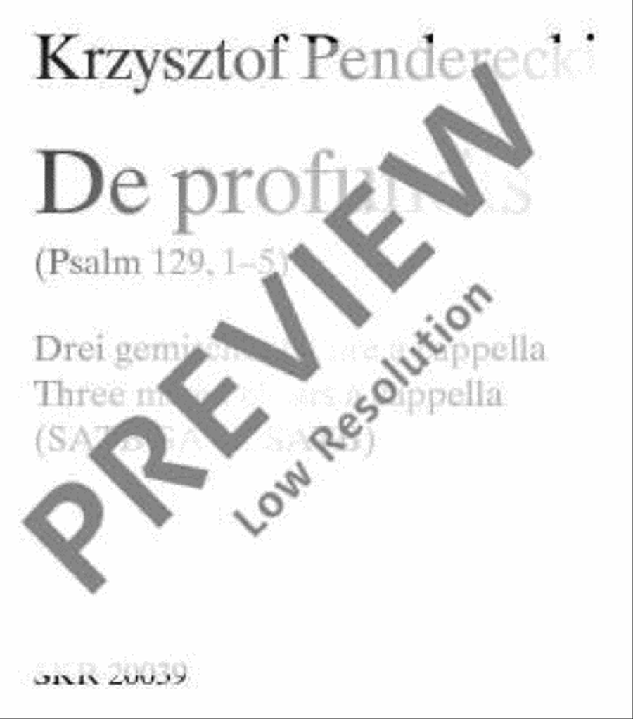 De profundis 4-Part scores gallery preview page 2