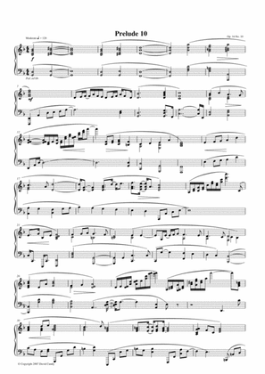 Prelude for solo Piano, Op. 16, No 10