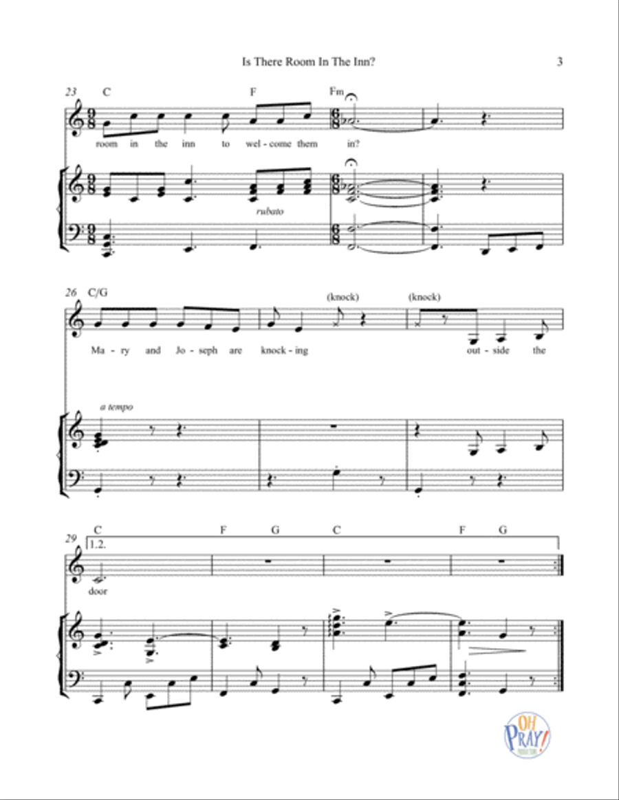 Is There Room In The Inn? Voice scores gallery preview page 4